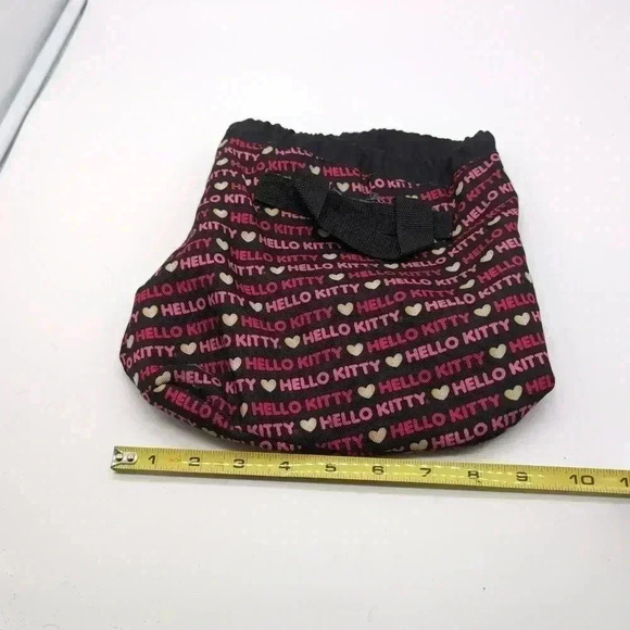 Hello Kitty Drawstring Feed sack Bag pink and black - Picture 5 of 5